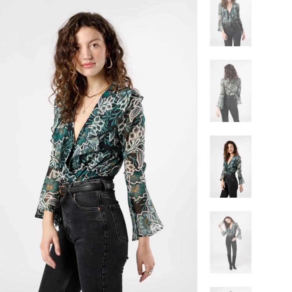 Band of the free floral ruffle bodysuit